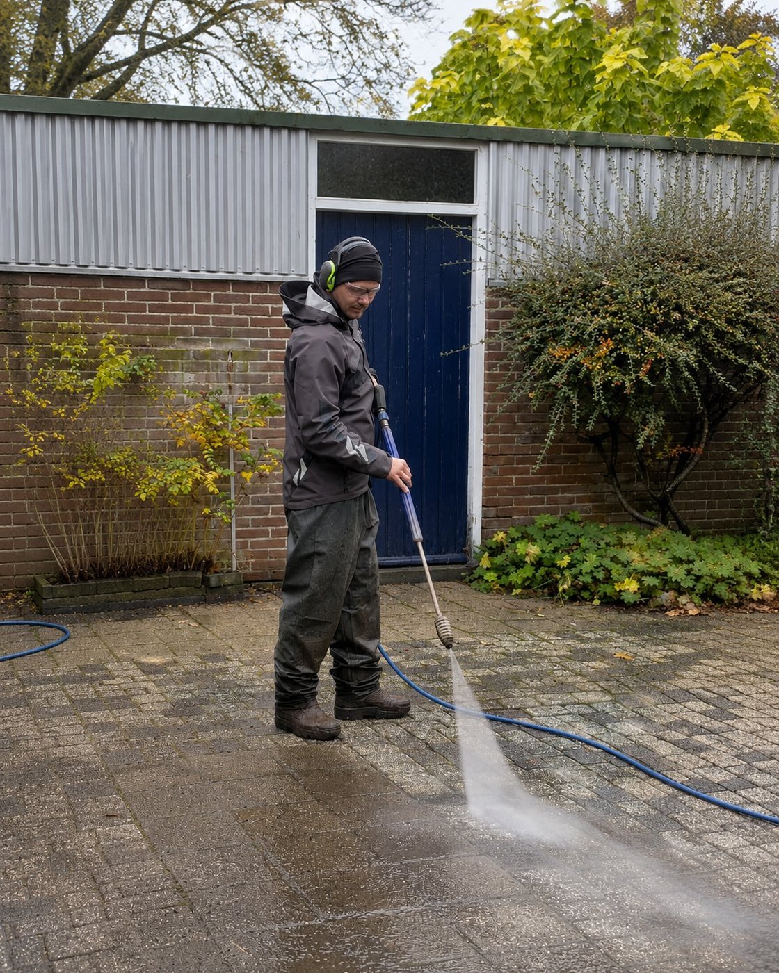 Hogedruk bestrating reinigen